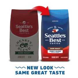 Seattle’s Best Coffee, Dark Roast Ground Coffee, Henry's Blend, 100% Arabica, 1 Bag (12 oz)