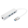 DIGITUS USB-Hub - 3 Ports - RJ45 Ethernet-Anschluss - Super-Speed