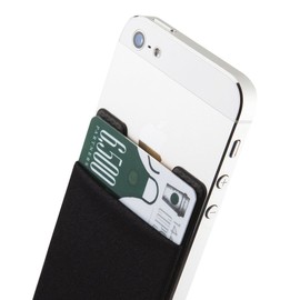 Sinjimoru Pocketbook Type Card Holder, Back Adherent Card Storage Case, Sinji Pouch Basic 2, blk