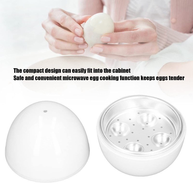 Microwave Egg Boiler for 4 Eggs, Boiled Egg Poachers, Rapid