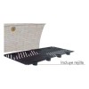 Ardilla Maceta Rectangular Plástico Tipo Rattan Blanco Cantera 45 Cm
