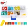 Nilight 120Pcs Mini Blade Fuse and 10Pcs Add-A-Circuit Fuse Holder