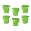 Teacher Created Resources Buckets Set, Set of 6, Lime Polka