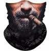 Beard Men With Cigar 먼지 바람 자외선 차단용 오바클 해골