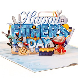 Zemolo 3D Fathers Day Card Gifts from Daughter Son Wife, 5" x 7" Best Dad Ever Card Pop Up Greeting Cards Dad Birthday Cards with Notecard & Envelope for Father Him Brother Husband Grandpa