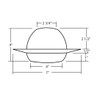 NICOR Lighting 6 inch Nickel Recessed Eyeball Trim Designed for