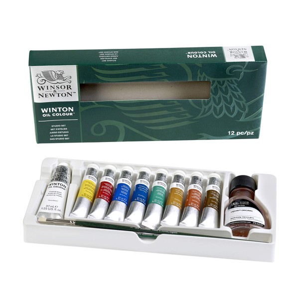 Winsor & Newton Winton Oil Paint, 12-piece Studio Set, 8