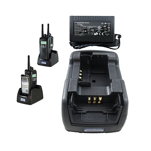 Power Products TWC2M + TWP-MT3-D Dual Radio Charger for Motorola CP150 CP200 PR400 CP200XLS CP200D and more
