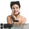 Makeup and Skincare Headbands 6PCS Black Spa Headband and Wrist