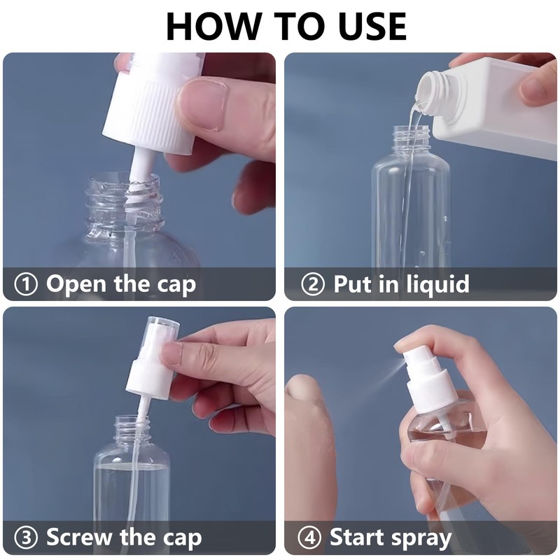 DTDNZKN 4 Pack 4 Oz (120ml) Continuous Spray Bottles -