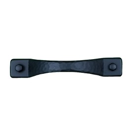 Wild West Hardware Rustic Hammered Drawer Pull Cabinet Pull Matte Black, 6 1/8" Wide, Solid Zinc