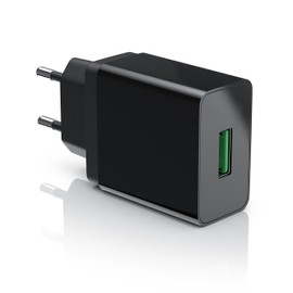 CSL USB Charger with Quick Charge Black