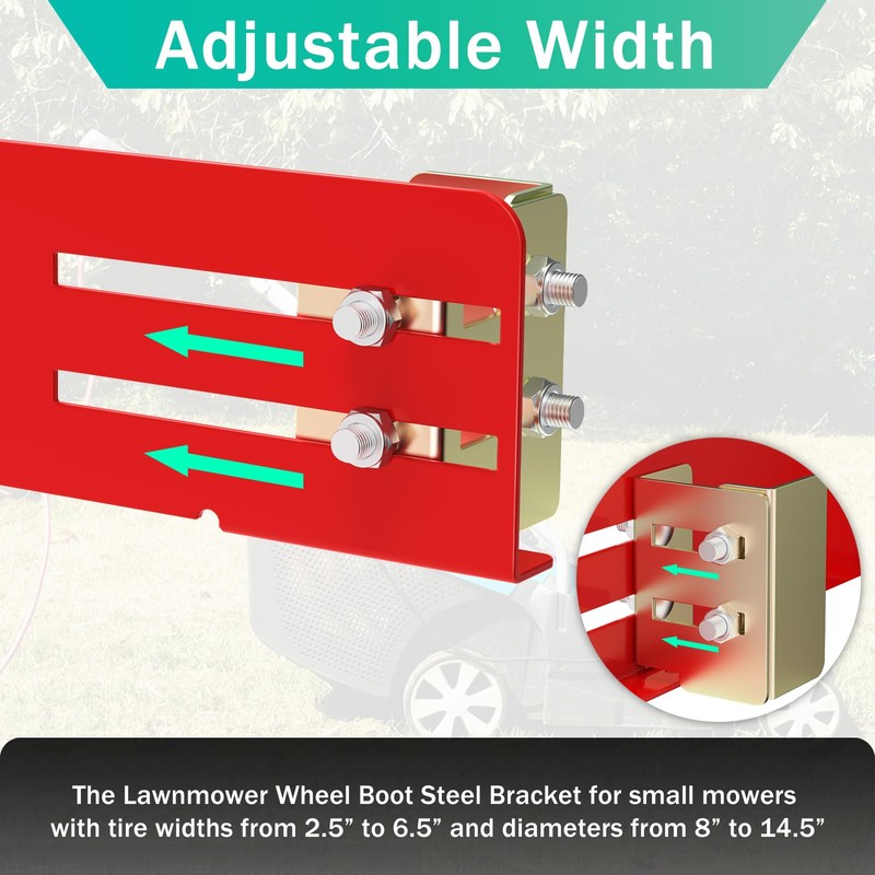 Fengone Mower Wheel Boot Lock for Small Mower Boot Secure