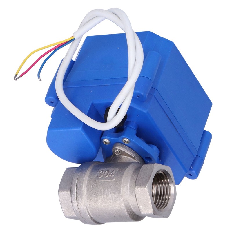 Motorized Ball Valve Stainless Steel Straight Through Mini Hydraulic Fitting