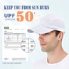 ELLEWIN Men's Baseball Cap UPF50 Hat W/Foldable Long Large Bill,One