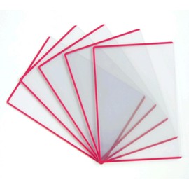 Hagoromo No. 82165 Pressed Color L-format Photo Case, 5 Pieces, Red