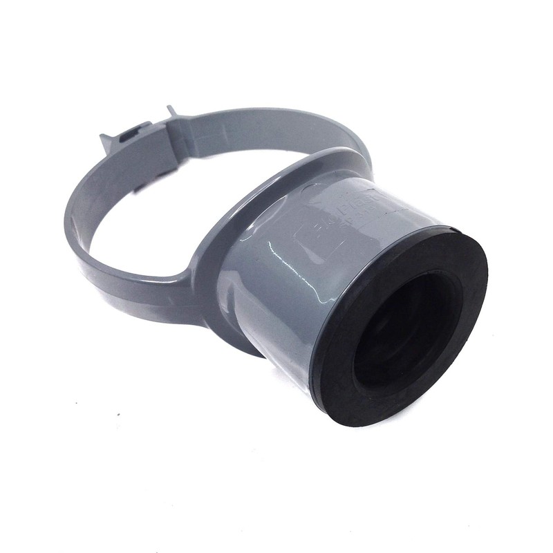 Floplast Soil Pipe Grey Strap Boss with 40mm Rubber Boss