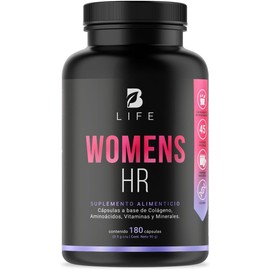 B Life Vitaminas para el Cabello de Mujer con 180 Cápsulas | Mezcla con Colágeno, Biotina, Ácido Hialurónico, Vitamina C y más Ingredientes Claves | Cabello, Piel y Uñas | Womens HR