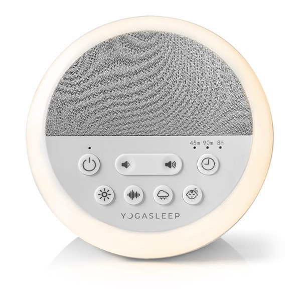 Yogasleep Nod White Noise Sound Machine, With Soft Night Light & Sleep Timer, 20 Sound Options Including Lullabies, Nature & Pink Noise, Sleep Aid For Baby & Adults, Noise Canceling For Office Privacy
