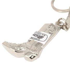 Needzo Metal Cowboy Boot Keychain, Western Themed Key Ring Accessory, Gifts for New Drivers, 4.5 Inches