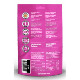 PureBites Freeze Dried Salmon Cat Treats, Made in USA, 2oz