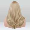 FESHFEN Dirty Blonde Wigs with Bangs, Synthetic Natural Looking Long