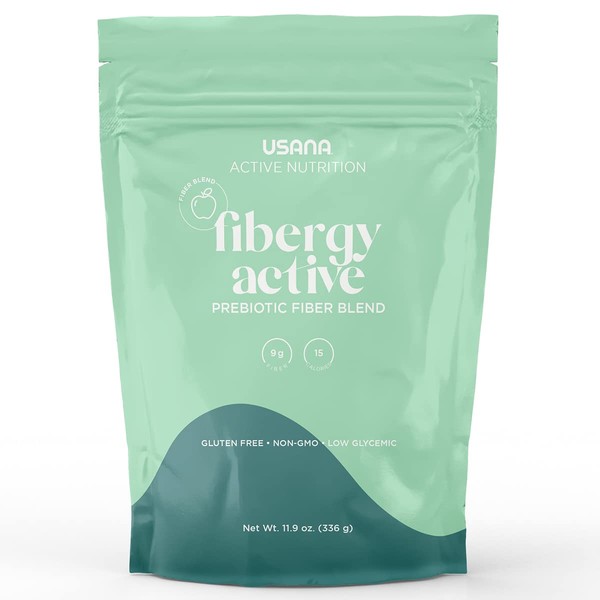 USANA Fibergy Active with Prebiotic Fiber for Gut Health – Non-GMO – Gluten Free – Low Glycemic – 336 Grams - 28 Servings
