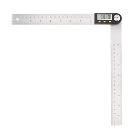 Smgda Digital Angle Ruler Digital Angle Meter Digital Protractor Angle Ruler 200mm Woodworking Ruler High Precision Multifunction Stainless Steel Digital Display Angle Ruler with LCD Screen and Home Center Measurement Switch Protractor Angle Ruler Measur