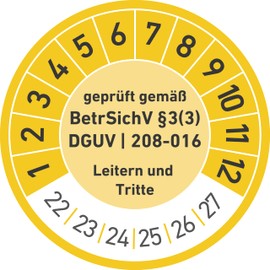 Ladders and kicks maintenance plaques tested according to BetrSichV 20 mm