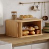 WOWLIVE Bread Box for Kitchen Countertop, Large Roll Top Bread