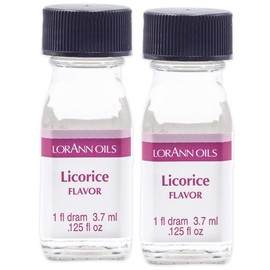 LorAnn Licorice (Black) SS Flavor, 1 dram bottle (.0125 fl oz - 3.7ml - 1 teaspoon)- 2 Pack