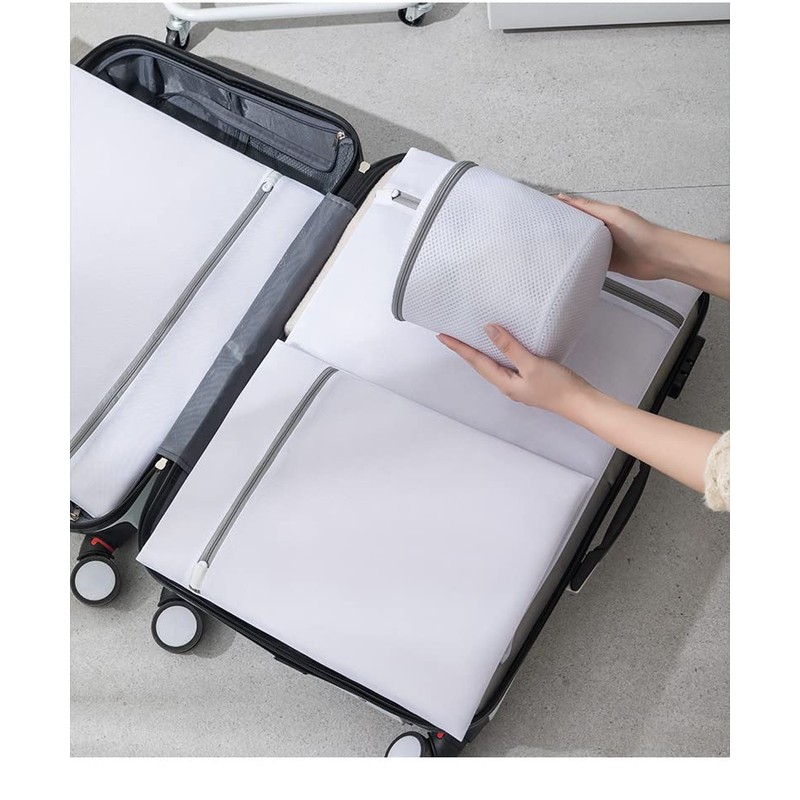 FoxCyllene Mesh Laundry Bags, 5-Pack, Large, Medium, Small, Cylinder and