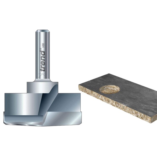 Trend Craft Pro TCT 35mm Hinge Sinking Machine Bit, 1/4"
