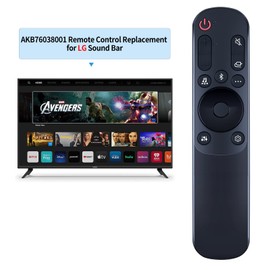 GOUYESHO AKB76038001 Suitable for LG Sound Bar Replaced Remote Control,Compatible With S60T S95TR SP7Y SP8YA SP9YA S65Q S75Q S80QY S90QY S95QR DS80QR DS95QR SP11RA SPP11M-SR SPQ9-SL SPQ9-SR S78S2-S
