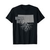 Montana Roots Vintage USA Patriotic Pride State Map T-Shirt