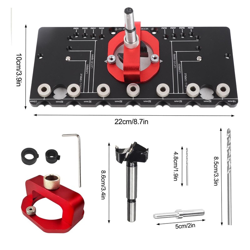 Woodworking Drill Guide Hole Locator Fixture Pocket Jig Positioning Accessories