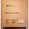 Harvil 4-Player Table Tennis Racket and Ball Set with Nylon