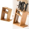 Bamboo Knife Holder Inclined Kitchen Knife Holder Multifunctional Bamboo Rack