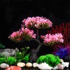 Aquarium Tree Plants Decorations, Artificial Cherry Blossom Tree Grass Set