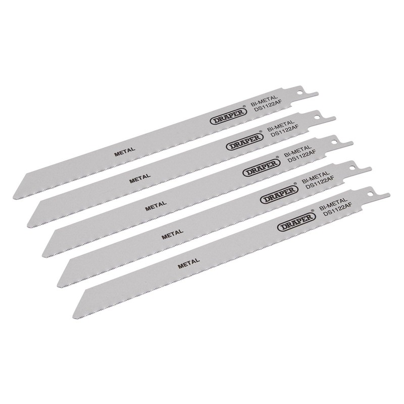 Draper 38593 Bi-metal Reciprocating Saw Blades for Metal Cutting, 225mm,