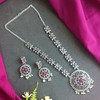 Efulgenz Oxidized Indian Jewelry Necklace Sets Oxidized Choker Necklace Earrings