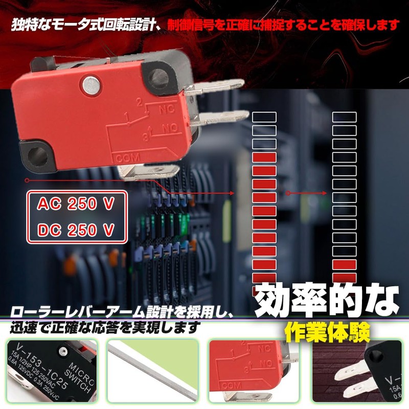 SPDT 2 Pin Limit Switch Long Hinge Lever Micro Limit
