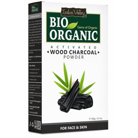 Indus Cosmeceuticals 100 Percent Natural Wood Activated Charcoal Powder, 100g, 1 Pack.