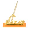 Golden Love & Rose Pen Holder Signing Pen Set for