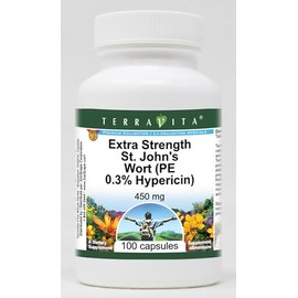 Extra Strength St. John's Wort (PE 0.3% Hypericin) - 450 mg (100 Capsules, ZIN: 512951) - 3 Pack