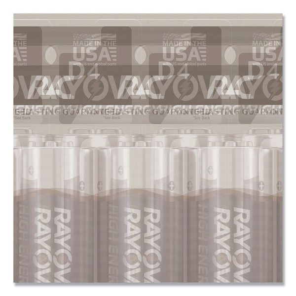 Rayovac 8134Tk High Energy Premium Alkaline D Batteries, 4/Pack