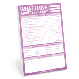 Knock Knock 6-Count What I Love about You Today Pads, Love Letter Paper Checklist Lunch Box Notes for Husband, 6 x 9-inches