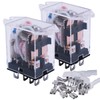 mxuteuk 2pcs AC 110V/120V Coil 8 Pin 10A DPDT LED