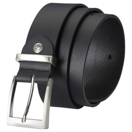 LINDENMANN Men's Leather Belt, Full Cowhide Leather, XXL, Buffalo Leather, in 2 Colours, Black/Dark Brown, black