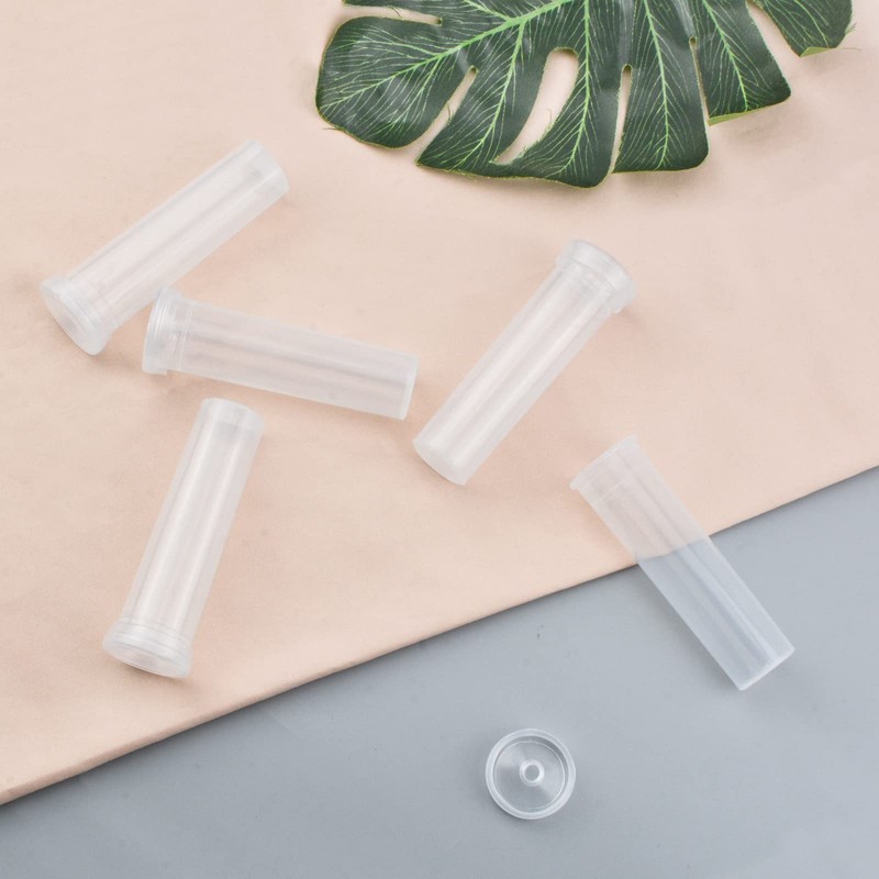WANDIC Flower Water Tubes,20pcs Sunflower Hydrangea Preserved White Large Transparent